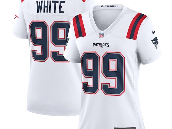 Keion White New England Patriots Nike Women's  Game Jersey -  White/Navy/Red