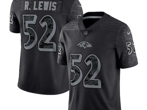 Men's Nike Ray Lewis Black Baltimore Ravens Retired Player RFLCTV Limited Jersey