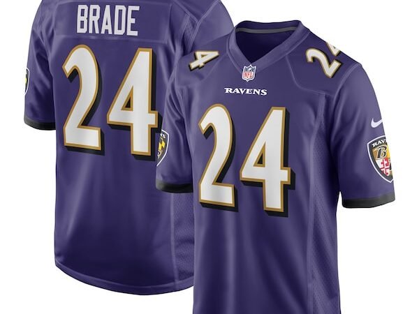 Beau Brade Baltimore Ravens Nike Team Game Jersey -  Purple