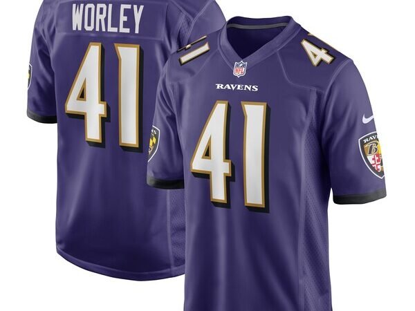 Daryl Worley Baltimore Ravens Nike Game Player Jersey - Purple