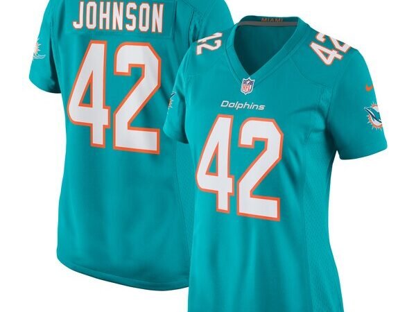 Alexander Johnson Miami Dolphins Nike Women's Game Jersey - Aqua
