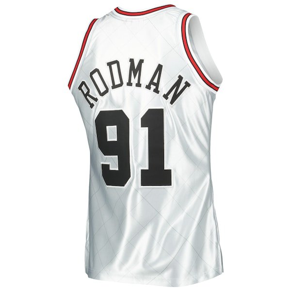 Dennis Rodman Chicago Bulls 1997/98 Hardwood Classics 75th Anniversary Swingman Jersey - Platinum