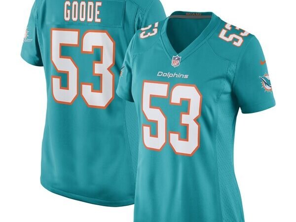 Cameron Goode Miami Dolphins Nike Women's Game Player Jersey - Aqua