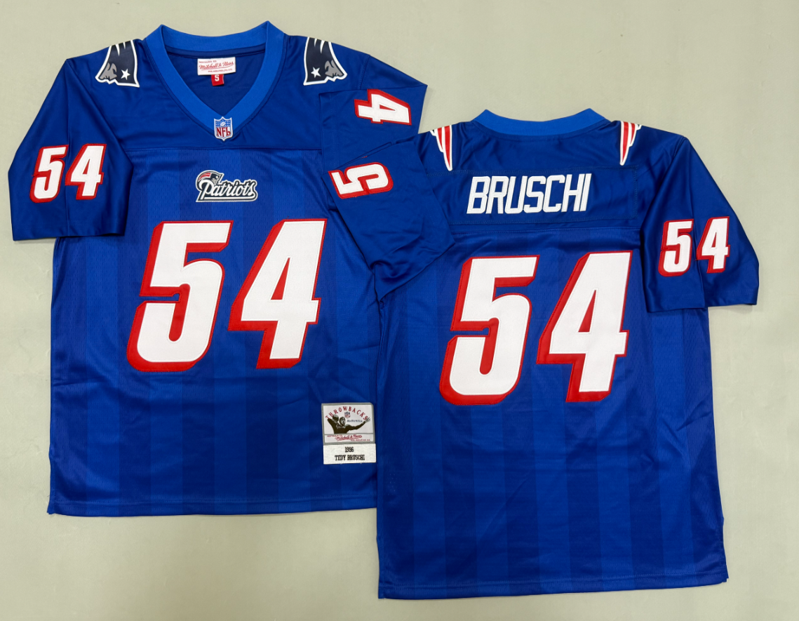 Tedy Bruschi New England Patriots Authentic Throwback Retired Player Jersey