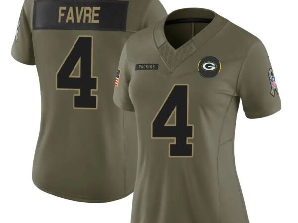 Brett Favre Green Bay Packers Nike Women's 2025 Salute To Service Limited Jersey - Brown