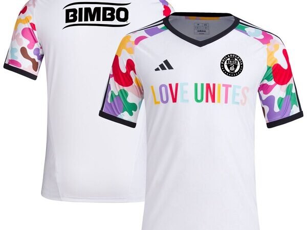 Philadelphia Union adidas 2024 Pride Pre-Match Top - White