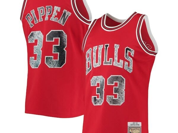 Scottie Pippen Chicago Bulls 1997/98 Hardwood Classics NBA 75th Anniversary Diamond Swingman Jersey - Red