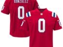 Christian Gonzalez New England Patriots Nike Youth Alternate Game Jersey - Red/Navy