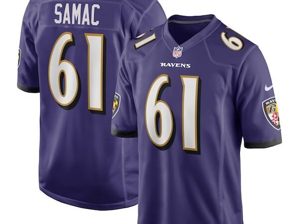 Nick Samac Baltimore Ravens Nike Team Game Jersey - Purple