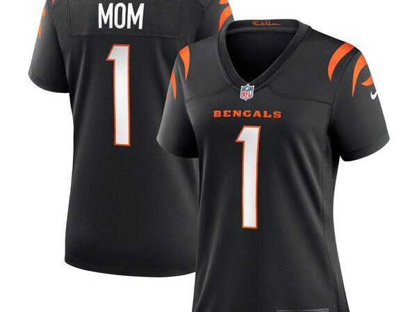 Number 1 Mom Cincinnati Bengals Nike Women's Game Jersey - Black