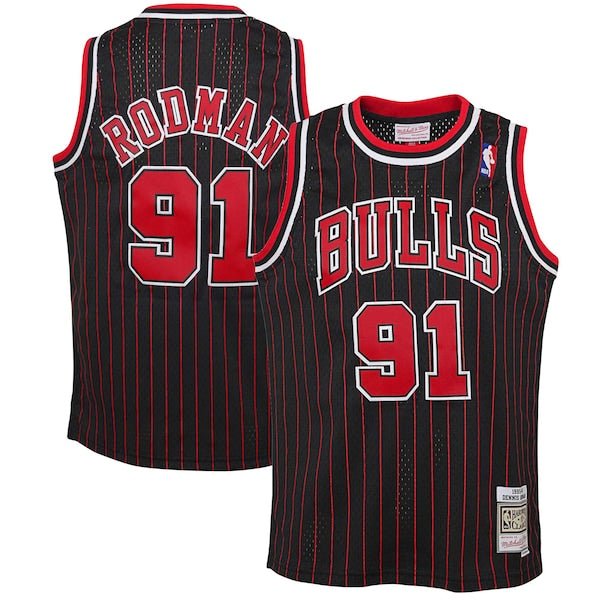 Dennis Rodman Chicago Bulls Youth 1995/96 Hardwood Classics Swingman Jersey - Black
