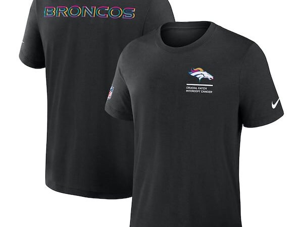 Denver Broncos Nike 2025 NFL Crucial Catch Tri-Blend Dri-FIT T-Shirt - Black