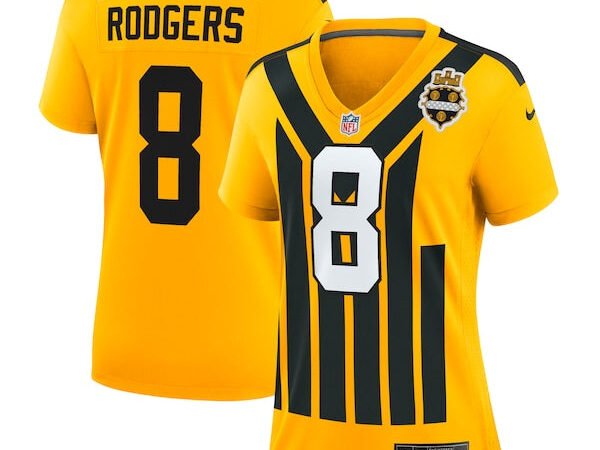 Aaron Rodgers Pittsburgh Steelers Nike Women's Alternate 1933 Throwback Game Jersey - Gold/Black