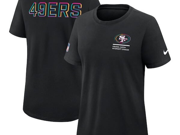 San Francisco 49ers Nike Women's 2025 NFL Crucial Catch Tri-Blend Dri-FIT T-Shirt - Black