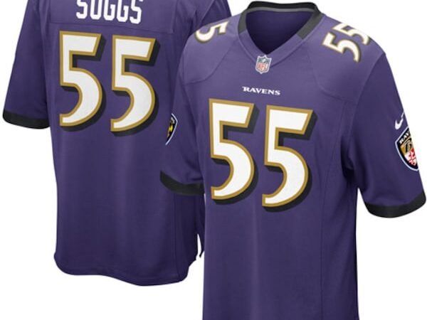 Mens Baltimore Ravens Terrell Suggs Nike Purple Game Jersey