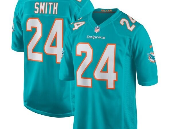 Cam Smith Miami Dolphins Nike Game Jersey - Aqua