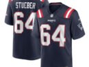 Andrew Stueber New England Patriots Nike Game Player Jersey - Navy