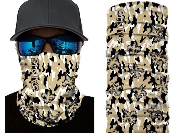 CAMO NEW ORLEANS SAINTS FACE MASK BANDANAS