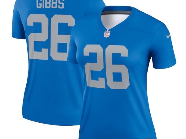 Jahmyr Gibbs Detroit Lions Nike Women's Alternate Legend Player Performance Top -  Blue
