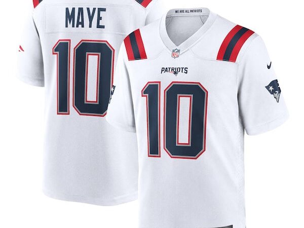 Drake Maye New England Patriots Nike 2024 NFL Draft First Round Pick Player Game Jersey - White