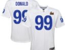 Aaron Donald Los Angeles Rams Nike Youth Super Bowl LVI Game Patch Jersey - White