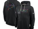 Detroit Lions Nike Tall 2025 NFL Crucial Catch Sideline Standard Issue Dri-FIT Hoodie - Black