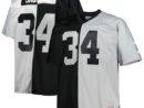 Bo Jackson Las Vegas Raiders Big & Tall Split Legacy Retired Player Replica Jersey - Black/Silver