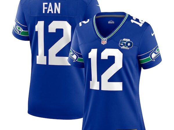 12 Fan Seattle Seahawks Nike Women's Alternate 2 50th Season Game Jersey - Royal