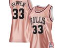 Scottie Pippen Chicago Bulls Women's 75th Anniversary Rose Gold 1997 Swingman Jersey - Pink