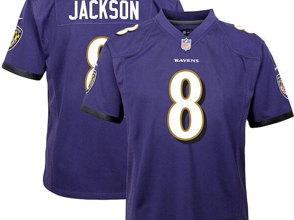 Lamar Jackson Baltimore Ravens Nike Youth Game Jersey - Purple