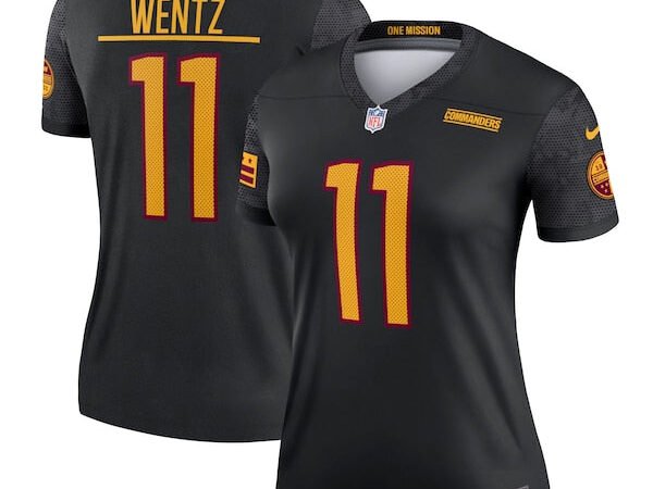 Carson Wentz Washington Commanders Nike Women's Alternate Legend Jersey - Black