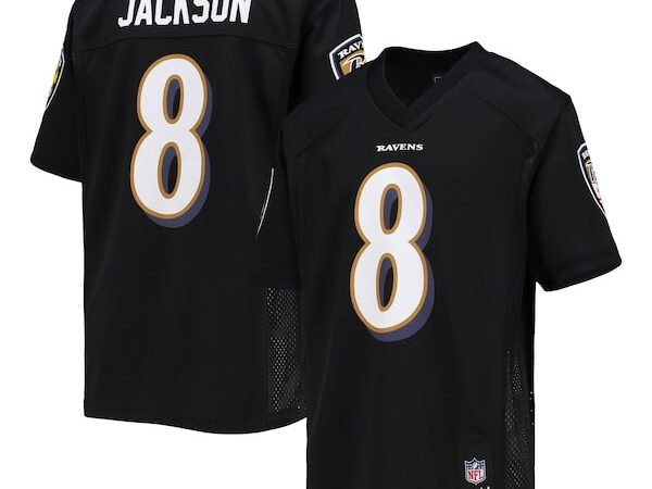 Lamar Jackson Baltimore Ravens Youth Replica Player Jersey - Black