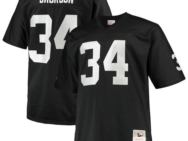 Bo Jackson Las Vegas Raiders Big & Tall 1988 Retired Player Replica Jersey - Black/White