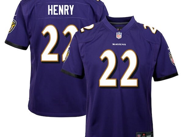 Derrick Henry Baltimore Ravens Nike Youth Team Player Game Jersey - Purple