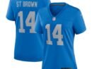 Amon-Ra St. Brown Detroit Lions Nike Women's Alternate Game Jersey - Blue