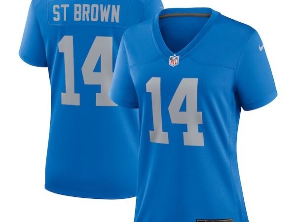 Amon-Ra St. Brown Detroit Lions Nike Women's Alternate Game Jersey - Blue