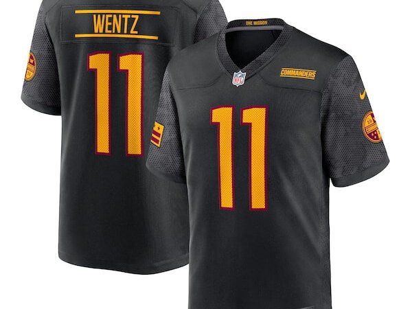 Carson Wentz Washington Commanders Nike Alternate Game Player Jersey - Black/Burgundy