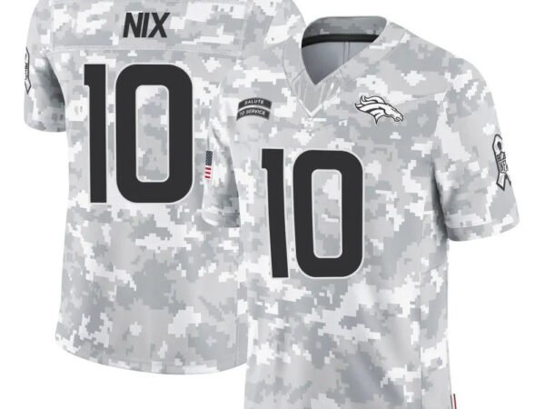 Bo Nix Denver Broncos Nike 2024 Salute to Service Limited Jersey - Arctic Camo