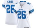Jahmyr Gibbs Detroit Lions Nike Women's Game Jersey - White/Blue