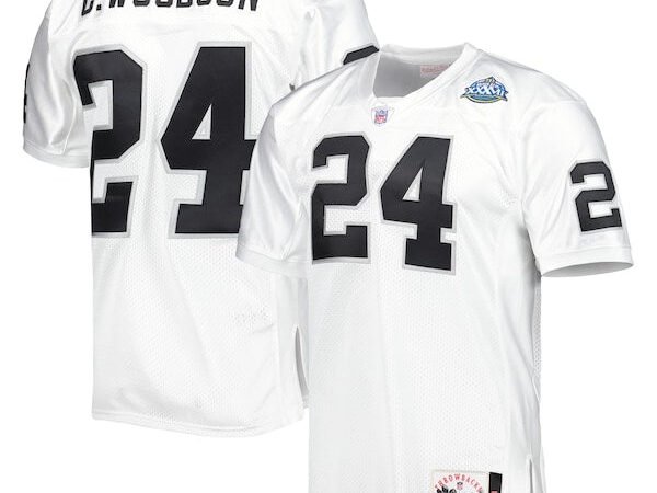 Charles Woodson Las Vegas Raiders 2002 Authentic Throwback Retired Player Jersey - White