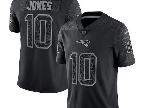 Mac Jones New England Patriots Nike RFLCTV Limited Jersey - Black