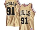 Dennis Rodman Chicago Bulls 75th Anniversary 1997/98 Hardwood Classics Swingman Jersey - Gold