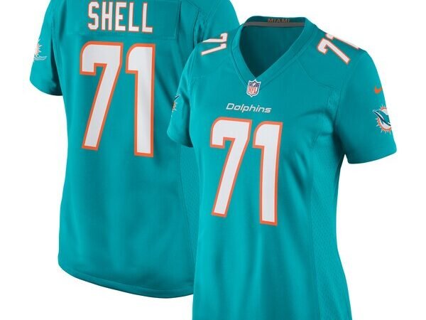 Brandon Shell Miami Dolphins Nike Women's Home Game Player Jersey - Aqua
