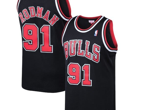 Dennis Rodman Chicago Bulls 1997/98 Hardwood Classics Swingman Jersey - Black