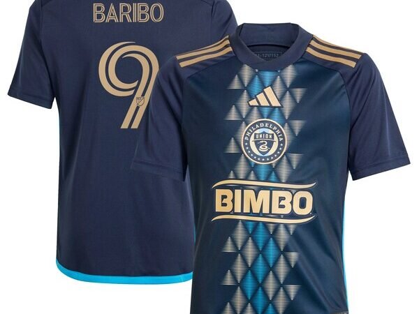 Tai Baribo Philadelphia Union adidas Youth 2024 The XV Kit Replica Player Jersey - Navy