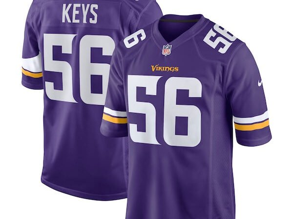 Austin Keys Minnesota Vikings Nike Team Game Jersey -  Purple
