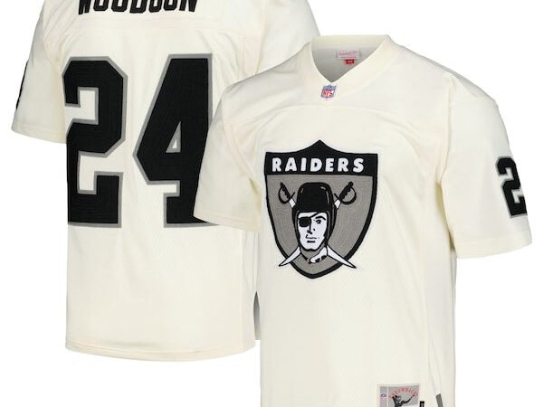 Charles Woodson Las Vegas Raiders Chainstitch Legacy Jersey - Cream