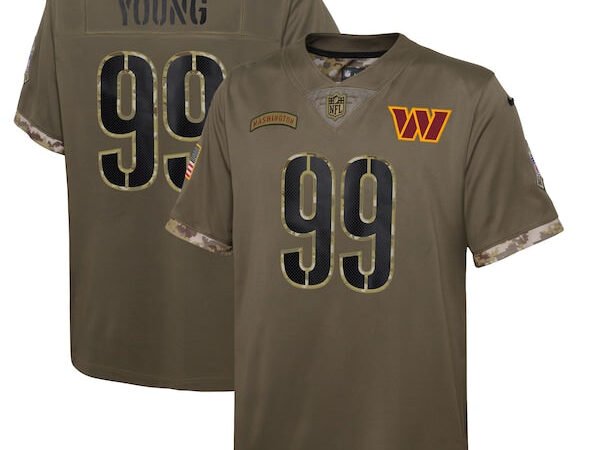 Chase Young Washington Commanders Nike Youth 2022 Salute To Service Player Limited Jersey - Olive