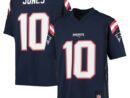 Mac Jones New England Patriots Youth Replica Player Jersey - Navy