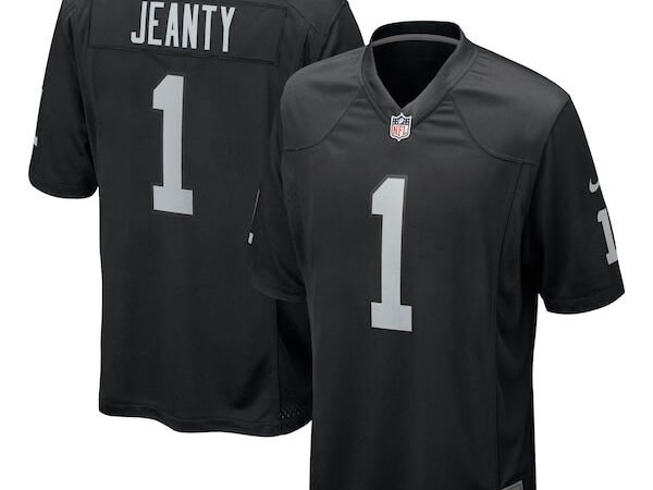 Ashton Jeanty Las Vegas Raiders Nike Youth 2025 NFL Draft First Round Pick  Team Game Jersey - Black